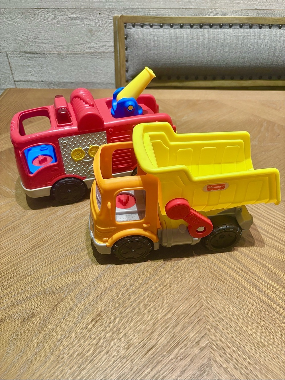 Fisher Price Little People Dump Truck & Fire Engine Vehicles — Sound Works!